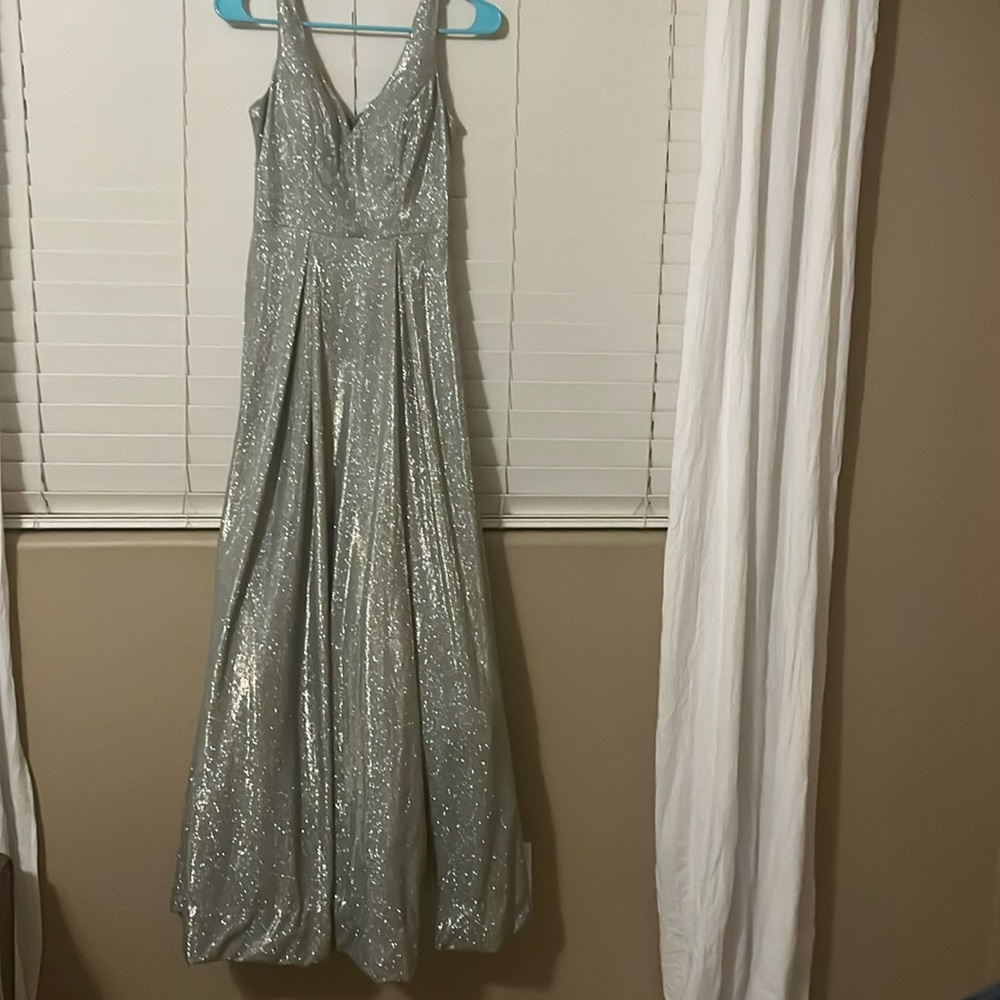 Prom dress. Beautiful blue sparkly dress.